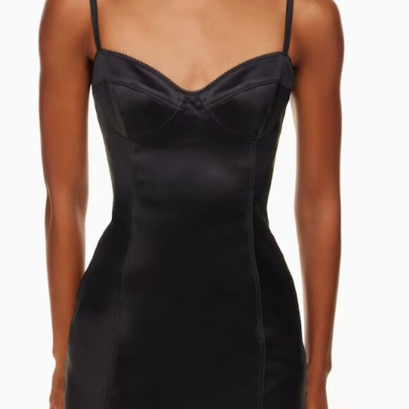 NWT Black Wilfred Mirror Dress size 6 Aritzia - Picture 3 of 6